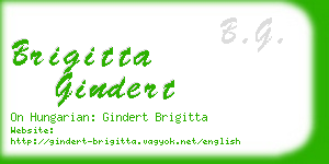 brigitta gindert business card